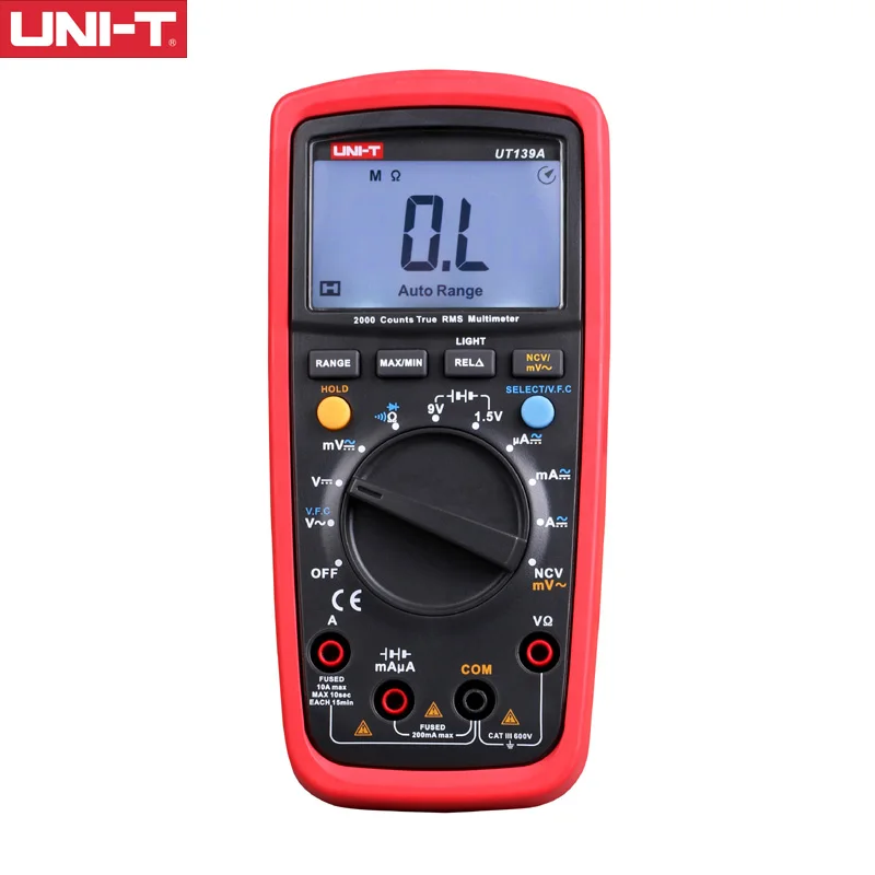 UNI-T Digital Multimeter UT139S UT139E UT139C UT139B UT139A True RMS LPF Low Pass Filter LoZ AC DC V A Temperature Res Freq Test
UNI-T Digital Multimeter UT139S UT139E UT139C UT139B UT139A True RMS LPF Low Pass Filter LoZ AC DC V A Temperature Res Freq Test