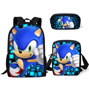 3PCs/Set Children's School Backpack Sonic The Hedgehog Kids School Bags Cartoon Animal Design Teenagers Book-Bags Set
3PCs/Set Children's School Backpack Sonic The Hedgehog Kids School Bags Cartoon Animal Design Teenagers Book-Bags Set