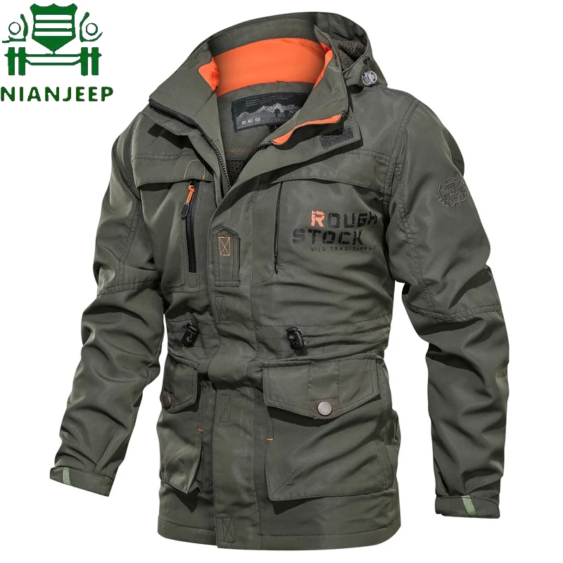 2019 Autumn Winter Bomber Jacket MenMulti-pocket Waterproof Military Tactical Jacket Coats Windbreaker Men Jaqueta masculina
2019 Autumn Winter Bomber Jacket MenMulti-pocket Waterproof Military Tactical Jacket Coats Windbreaker Men Jaqueta masculina