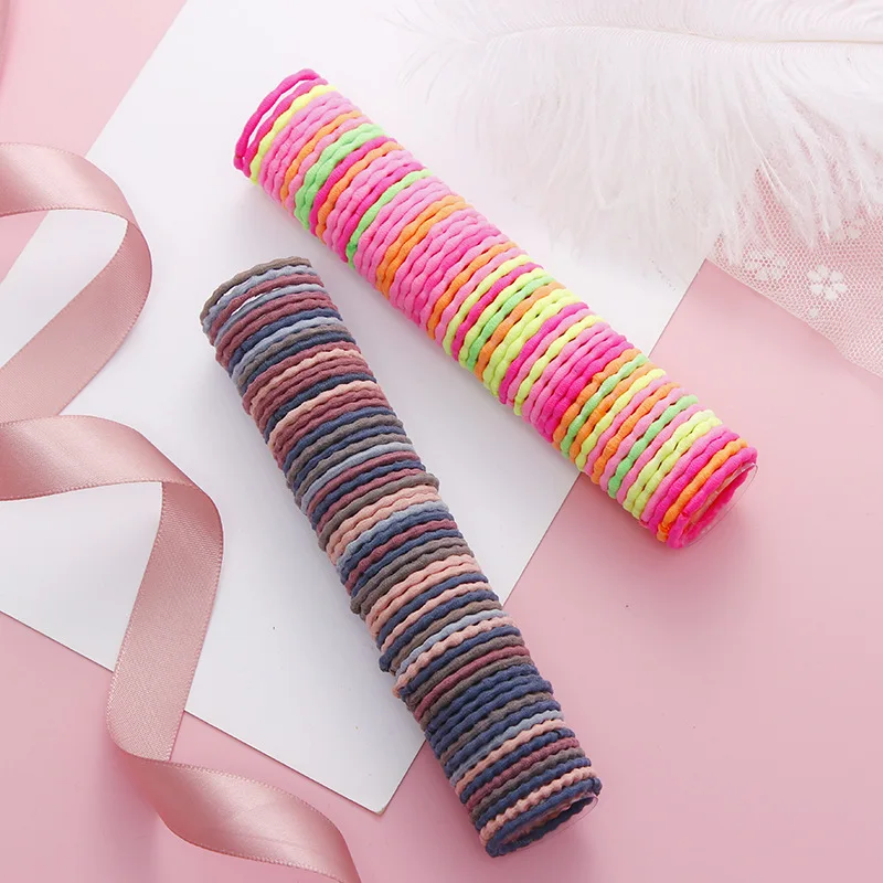 20/50Pcs/Set Girls Colorful Spiral Elastic Hair Bands Ponytail Holders Kids Rubber Band Hair Tie Scrunchies Hair Accessories