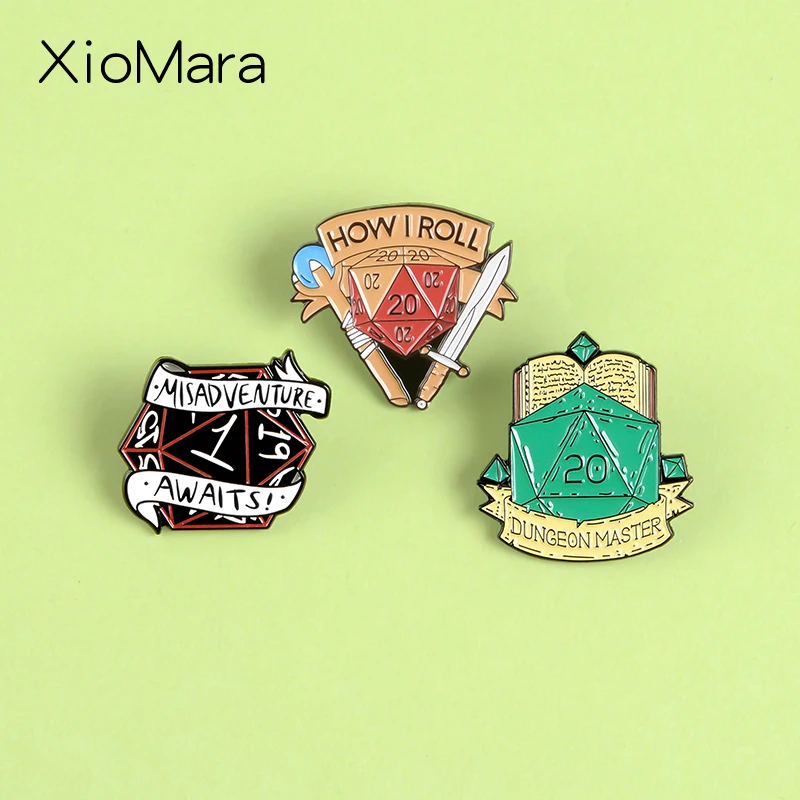 How I Roll D20 Pin Twenty-Sided Die Pin Dungeons and Dragons Dungeon Master badge table-top game Fans gifts Enamel Brooches Pin
How I Roll D20 Pin Twenty-Sided Die Pin Dungeons and Dragons Dungeon Master badge table-top game Fans gifts Enamel Brooches Pin