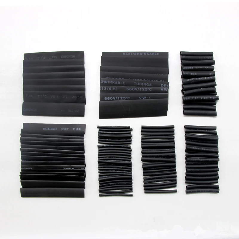 127pcs/set Polyolefin Heat-Shrinkable For Cables Tubing 2:1 Retractable Black Glue Weatherproof Shrink Tube Car Cable Sleeving
127pcs/set Polyolefin Heat-Shrinkable For Cables Tubing 2:1 Retractable Black Glue Weatherproof Shrink Tube Car Cable Sleeving