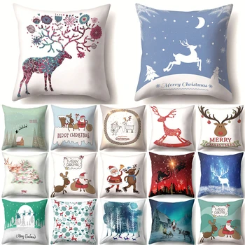 Santa Deer Pattern Christmas Cushion Cover Decorative Throw Pillow 45*45cm Polyester Pillowcase Xmas New Year Home Decor 40543
Santa Deer Pattern Christmas Cushion Cover Decorative Throw Pillow 45*45cm Polyester Pillowcase Xmas New Year Home Decor 40543