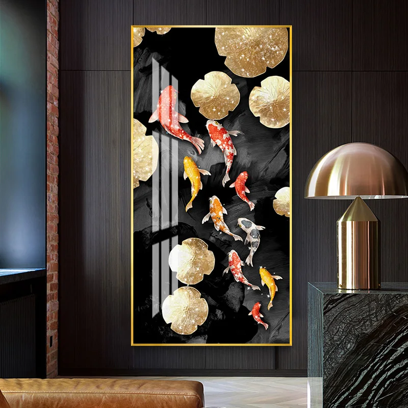 Fortune fish 5D Crystal Porcelain Painting Goldfish in Lotus Pond Diamond-set Painting Nine fish Graph Home Vestibule Decor
Fortune fish 5D Crystal Porcelain Painting Goldfish in Lotus Pond Diamond-set Painting Nine fish Graph Home Vestibule Decor