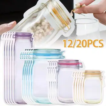 12/20 Pcs Plastic Storage Bag Reusable Silicone Food Storage Container for Vegetable Meat Fruit Fresh Produce Kitchen Organizer
12/20 Pcs Plastic Storage Bag Reusable Silicone Food Storage Container for Vegetable Meat Fruit Fresh Produce Kitchen Organizer