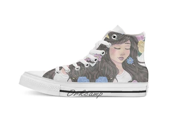 Serenity Custom Casual High Top lace-up Canvas shoes sneakers Drop shipping 
Serenity Custom Casual High Top lace-up Canvas shoes sneakers Drop shipping