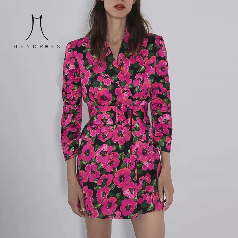 Heydress Women Autumn Long Sleeve Blazer Jackets Vintage Print Floral Female Sashes Long Blazer Casual Street Wear Lady Outwears
Heydress Women Autumn Long Sleeve Blazer Jackets Vintage Print Floral Female Sashes Long Blazer Casual Street Wear Lady Outwears