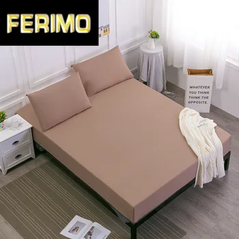 Solid color Fitted Sheet Mattress Cover Bed Linen With Elastic Band Mattress Protector Pad 100%Polyester King Size Bedding Set
Solid color Fitted Sheet Mattress Cover Bed Linen With Elastic Band Mattress Protector Pad 100%Polyester King Size Bedding Set