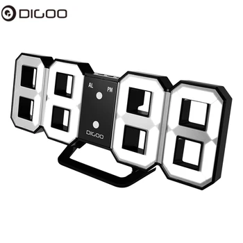 Digoo 3D LED Wall Clock Modern Digital Table Alarm Clock Nightlight Display Table Desktop Clocks For Home Living Room Decoration
Digoo 3D LED Wall Clock Modern Digital Table Alarm Clock Nightlight Display Table Desktop Clocks For Home Living Room Decoration