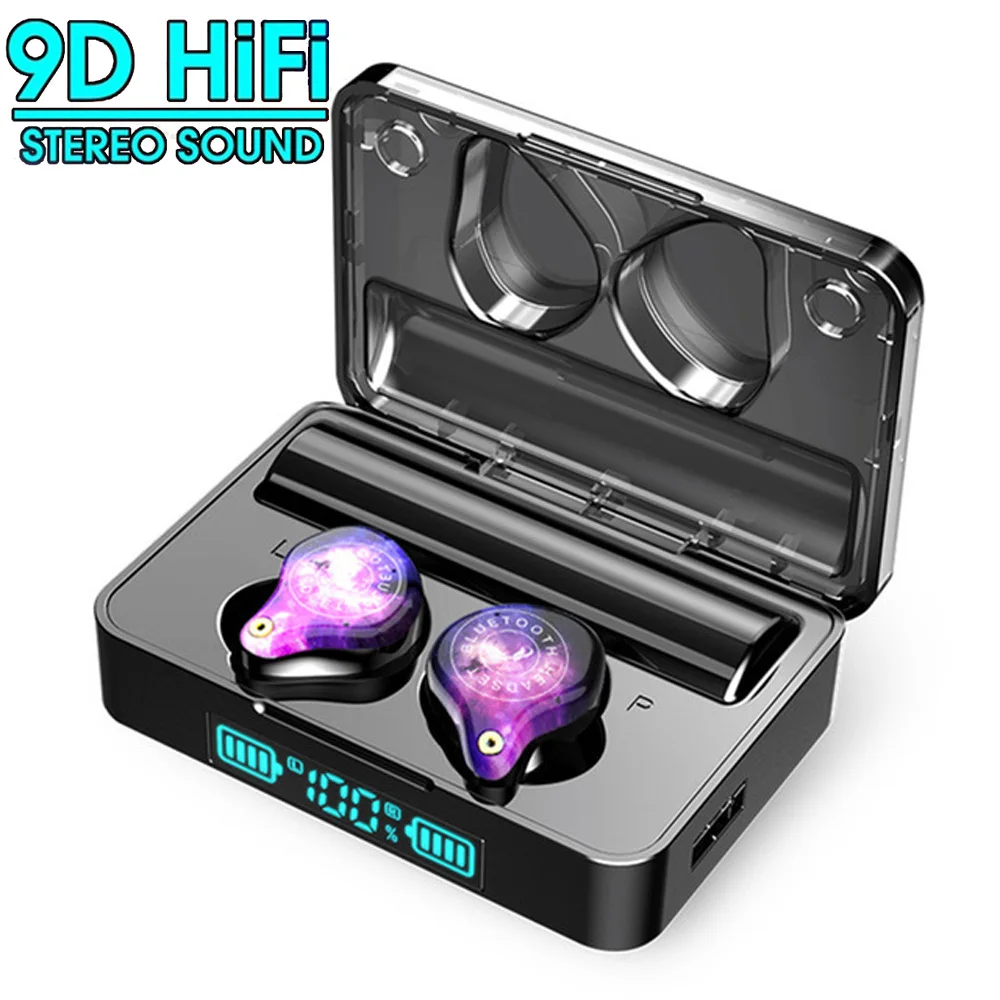 3600mAh 9D HIFI Stereo Sound Wireless Bluetooth Earphoens 5.0 IPX7 Waterproof Sports Headset Earuds with Mic As Power Bank PK F9
3600mAh 9D HIFI Stereo Sound Wireless Bluetooth Earphoens 5.0 IPX7 Waterproof Sports Headset Earuds with Mic As Power Bank PK F9