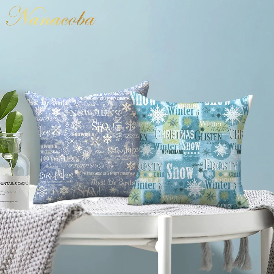 Nanacoba Christmas Cushion Cover Snowflake Letter Printed Throw Pillowcase Home Decor Sofa Car Cushon Cover Square Pillow Case
Nanacoba Christmas Cushion Cover Snowflake Letter Printed Throw Pillowcase Home Decor Sofa Car Cushon Cover Square Pillow Case