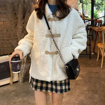 Alien Kitty Lazy Style Leisure Feminine Jacket Soft Loose Vintage Lamb-hair Korea Casual All Match Warm Retro Cardigans Coats 
Alien Kitty Lazy Style Leisure Feminine Jacket Soft Loose Vintage Lamb-hair Korea Casual All Match Warm Retro Cardigans Coats