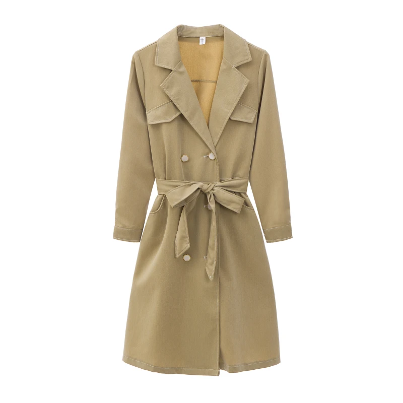 Autumn Coat Women Belt Outwear New Popular Fashion Long Trench Overcoat Lady Outfit Long Sleeve Leisure Clothes
Autumn Coat Women Belt Outwear New Popular Fashion Long Trench Overcoat Lady Outfit Long Sleeve Leisure Clothes