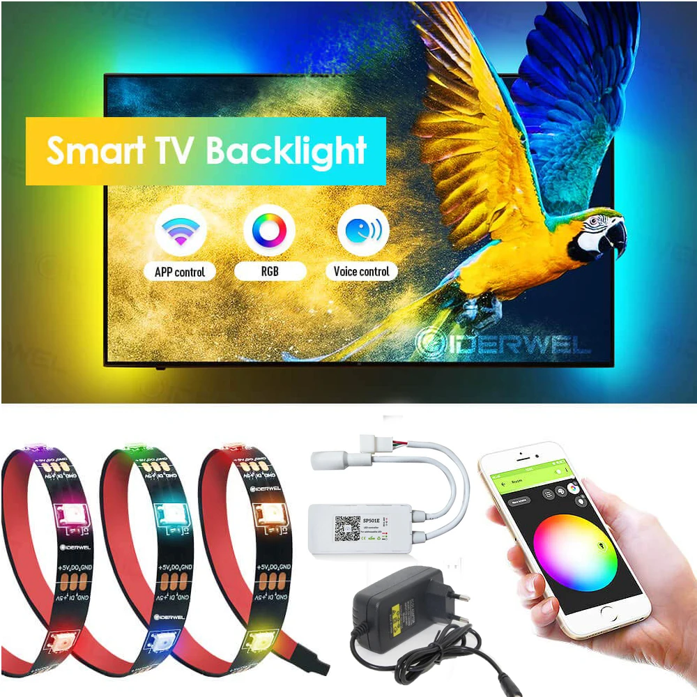 Пиксельная световая RGB лента WS2811 индивидуальное управление IC Wi-Fi программируемая