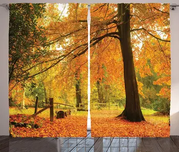Forest Window Curtains Autumn Fall Forest Scene with Vibrant Colors and Pale Leaves Tranquil Peace Nature Living Room Bedroom
Forest Window Curtains Autumn Fall Forest Scene with Vibrant Colors and Pale Leaves Tranquil Peace Nature Living Room Bedroom