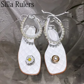 2020 Runway Daisy Pearl Flip Flops Summer Gladiator Sandals Woman Pear Ankle Strap Lace Up Sandals Shoes Flat With Sandals Woman
2020 Runway Daisy Pearl Flip Flops Summer Gladiator Sandals Woman Pear Ankle Strap Lace Up Sandals Shoes Flat With Sandals Woman
