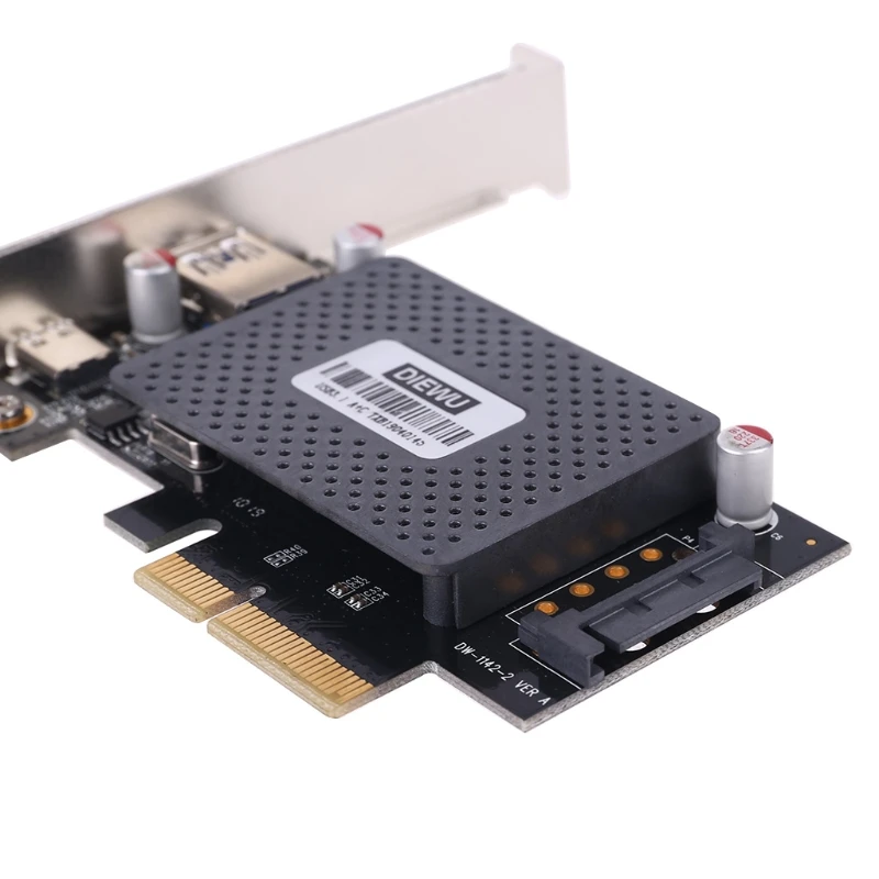 10Gb/s PCI Express PCIe to USB Type A Type C Riser Card Adapter with SATA 15 Pin Power Connector
10Gb/s PCI Express PCIe to USB Type A Type C Riser Card Adapter with SATA 15 Pin Power Connector