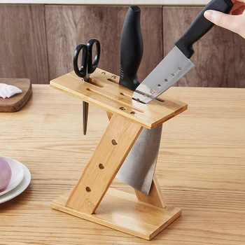 TENMIU Crossing Knife Holder Simple Household Tool Storage Rack Kitchenware Inserting Tool Holder Rack Multifunctional Bamboo 
TENMIU Crossing Knife Holder Simple Household Tool Storage Rack Kitchenware Inserting Tool Holder Rack Multifunctional Bamboo