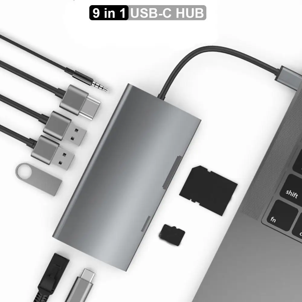 HUB Adapter 9-in-1 USB C Type-c 3.0 USB-C To HDMI 4K SD/TF Card Reader PD Charging RJ45 Ethernet Adapter for MacBook Pro HUB new
HUB Adapter 9-in-1 USB C Type-c 3.0 USB-C To HDMI 4K SD/TF Card Reader PD Charging RJ45 Ethernet Adapter for MacBook Pro HUB new