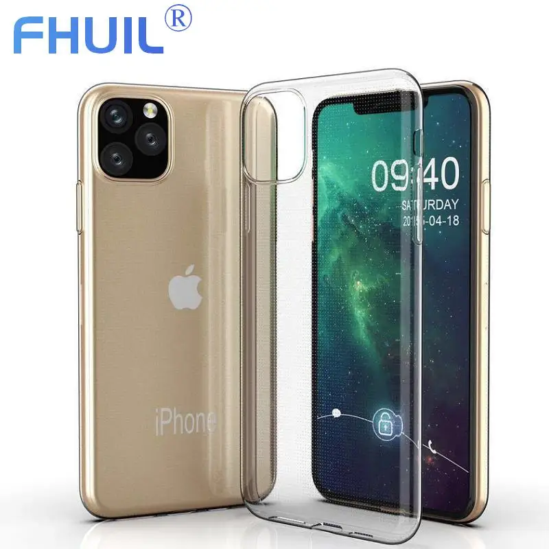 2020 прозрачный защитный чехол для iphone 11 ультра тонкий мягкий ТПУ силиконовый Pro Max 6