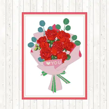 Love Rose Needlework Embroidery Cross Stitch Sets DMC Cotton Thread Printed Canvas 14ct 11ct Count Print Canvas DIY Handmade Kit
Love Rose Needlework Embroidery Cross Stitch Sets DMC Cotton Thread Printed Canvas 14ct 11ct Count Print Canvas DIY Handmade Kit