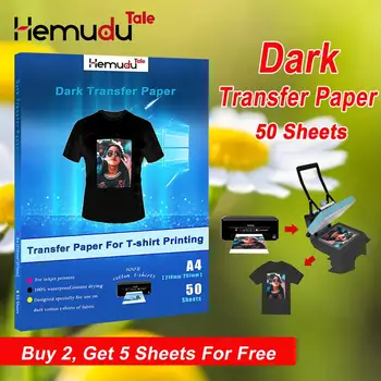 A4 T-shirt Dark Transfer Paper Irons or Heat Transfer Machine for Cotton Fabrics 50sheets/pack free return
A4 T-shirt Dark Transfer Paper Irons or Heat Transfer Machine for Cotton Fabrics 50sheets/pack free return