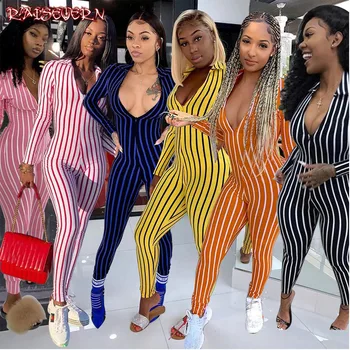 RAISEVERN Striped Print Sexy Slim Pants Jumpsuit Overalls Summer Beach Long Sleeve High Waist Jumpsuits Womens Rompers 2019
RAISEVERN Striped Print Sexy Slim Pants Jumpsuit Overalls Summer Beach Long Sleeve High Waist Jumpsuits Womens Rompers 2019
