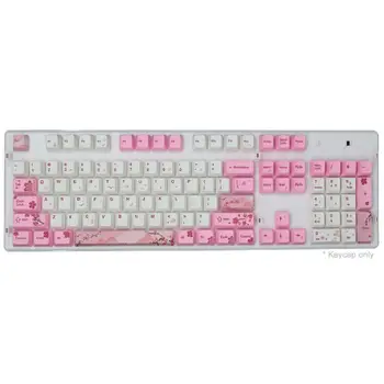 104 Keys PBT Pink Sakura Pattern Keycaps Replacement Set Keyboard Accessory Sakura Pattern Durable Large Compatibility Keycaps
104 Keys PBT Pink Sakura Pattern Keycaps Replacement Set Keyboard Accessory Sakura Pattern Durable Large Compatibility Keycaps