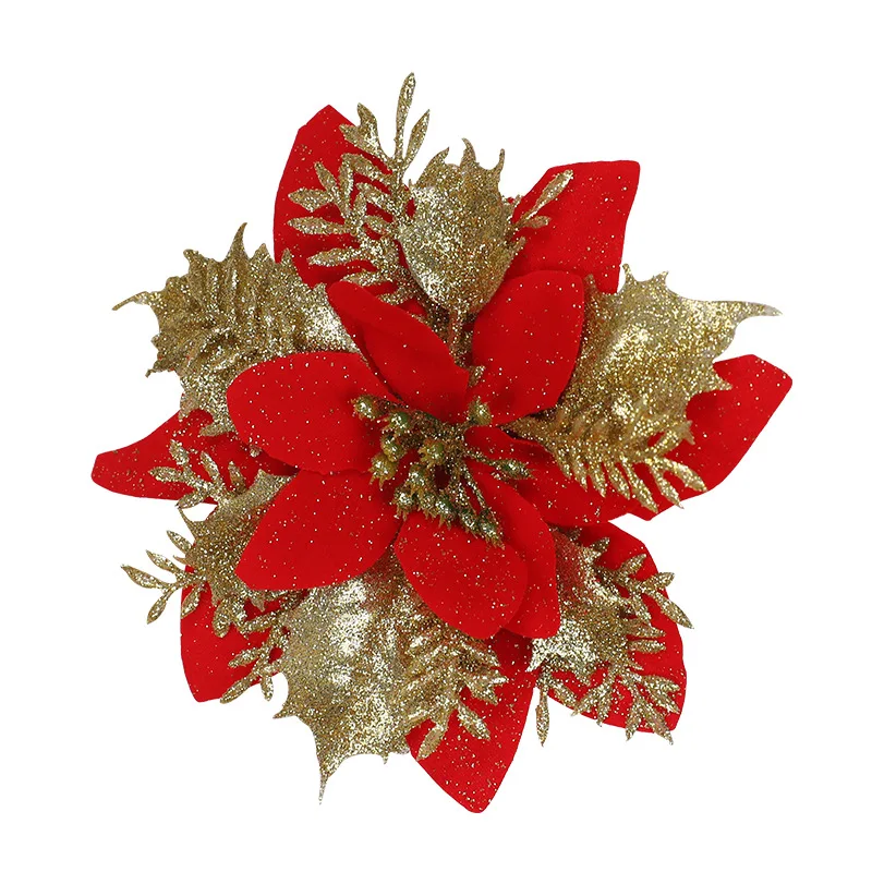 10 Pcs Gold Powder Christmas Flower Heads Plastic Artificial Flowers DIY Christmas Wreath Accessories Christmas Tree Decoration
10 Pcs Gold Powder Christmas Flower Heads Plastic Artificial Flowers DIY Christmas Wreath Accessories Christmas Tree Decoration