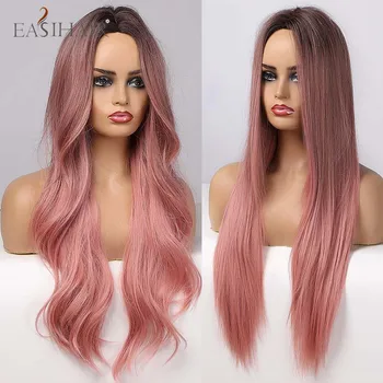 EASIHAIR Ombre Black Pink Hair Wigs Long Wave Synthetic Wigs Cosplay Lolita Straight Heat Resistant Middle Part Wigs for Women
EASIHAIR Ombre Black Pink Hair Wigs Long Wave Synthetic Wigs Cosplay Lolita Straight Heat Resistant Middle Part Wigs for Women