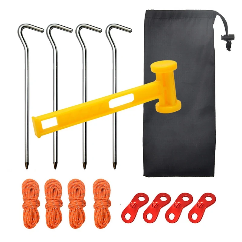 Reflective Nylon Cord Tent Guyline Rope For Camping Tent Outdoor Reflective Rope Tent Canopy Nail Windproof Rope Hammer Nail Set
Reflective Nylon Cord Tent Guyline Rope For Camping Tent Outdoor Reflective Rope Tent Canopy Nail Windproof Rope Hammer Nail Set