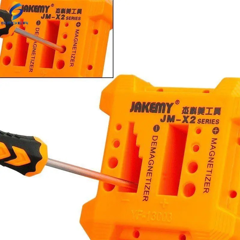 

JAKEMY JM-X2 Magnetizer Demagnetizer Tool Screwdriver Magnetic Pick Up Hand Tools Screwdrivers Magnet Reducer Orange