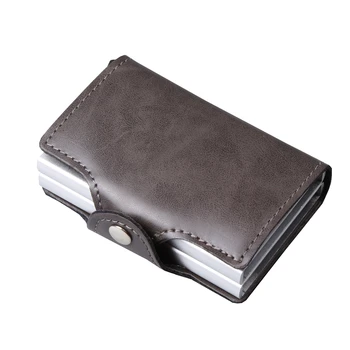 Crazy Horse double Aluminum Leather Credit Card Holder RFID Wallet Automatic pop up Anti-theft Purse Business ID Cardholder
Crazy Horse double Aluminum Leather Credit Card Holder RFID Wallet Automatic pop up Anti-theft Purse Business ID Cardholder