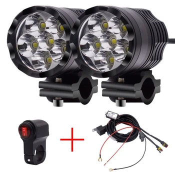 2pc 60W Ultra bright Motorcycle led fog light lamp 5500LM 6000K IPX6 Motor Led spot head light Day driving flashlight Wiring kit
2pc 60W Ultra bright Motorcycle led fog light lamp 5500LM 6000K IPX6 Motor Led spot head light Day driving flashlight Wiring kit