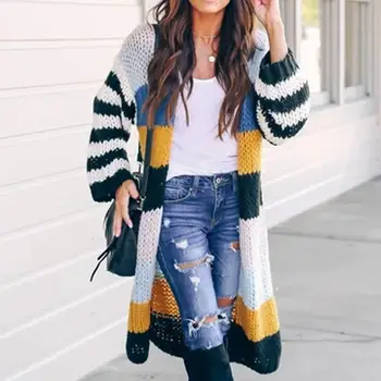 Striped Cardigan Women Sweater Long Sleeve V Neck Casual Knitted Cardigans Plus Size 2019 Autumn Winter Female Coat
Striped Cardigan Women Sweater Long Sleeve V Neck Casual Knitted Cardigans Plus Size 2019 Autumn Winter Female Coat