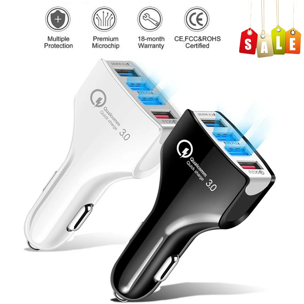 Geartronics 4-Port USB Fast Charging Car Charger Adapter Quick Charger For Cell Phone for iPhone
Geartronics 4-Port USB Fast Charging Car Charger Adapter Quick Charger For Cell Phone for iPhone