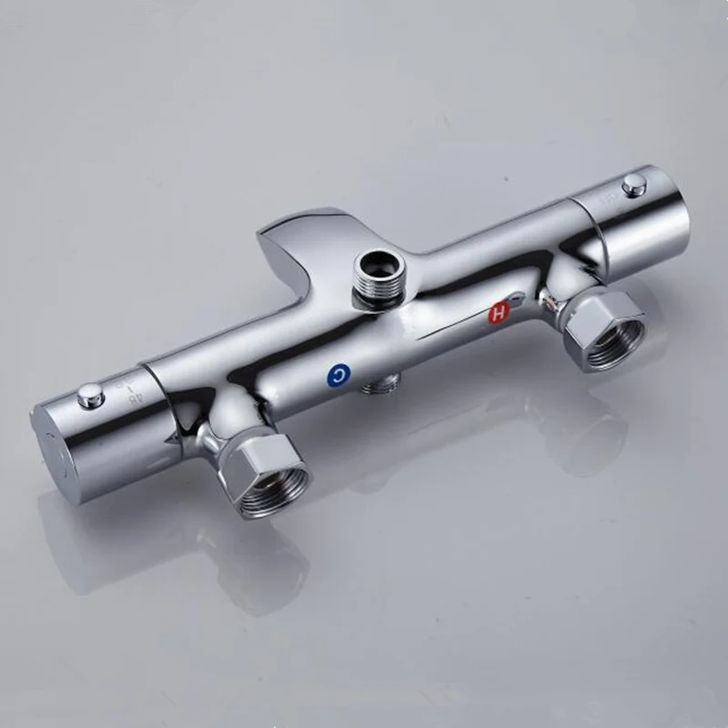 Chrome Finished Bathroom Bath Shower Faucets Water Control Valve Wall Mounted Ceramic Thermostatic Valve Mixer Faucet Tap CL-170
Chrome Finished Bathroom Bath Shower Faucets Water Control Valve Wall Mounted Ceramic Thermostatic Valve Mixer Faucet Tap CL-170