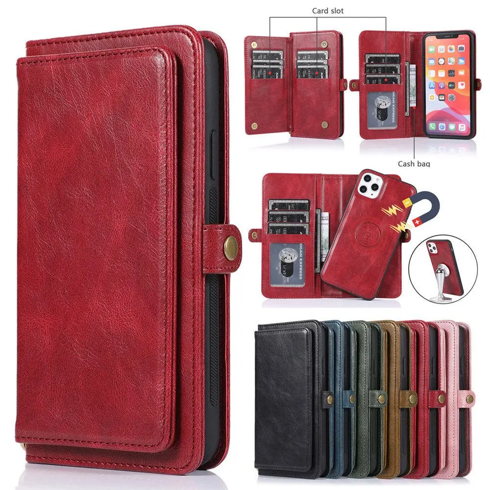 Leather Case Fr Apple iPhone 11 Pro Max Xs Xr 8 7 6 Plus SE 2020 PU Removable Wallet Card Slot Magnetic Buckle Stand Phone Cover
Leather Case Fr Apple iPhone 11 Pro Max Xs Xr 8 7 6 Plus SE 2020 PU Removable Wallet Card Slot Magnetic Buckle Stand Phone Cover