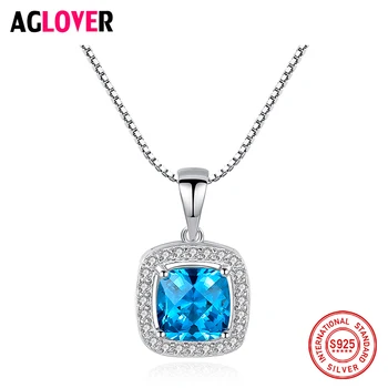AGLOVER 2020 New 925 Sterling Silver Charm Square Zircon Pendant Necklace For Woman Wedding Necklace Party Jewelry Gift
AGLOVER 2020 New 925 Sterling Silver Charm Square Zircon Pendant Necklace For Woman Wedding Necklace Party Jewelry Gift