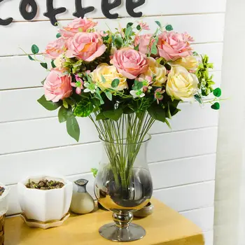 11 Heads 9CM Artificial Rose Flowers Wedding Bride Bouquet DIY Home Decor Rose Flowers Artificial Decorations
11 Heads 9CM Artificial Rose Flowers Wedding Bride Bouquet DIY Home Decor Rose Flowers Artificial Decorations