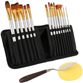 17Pcs/Set Paint Brush Set Professional Different Shape Watercolour Oil Painting Brush with Paint Scraper,Sponge and Canvas Bag
17Pcs/Set Paint Brush Set Professional Different Shape Watercolour Oil Painting Brush with Paint Scraper,Sponge and Canvas Bag
