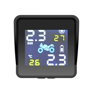 LCD Solar Charging Motorcycle Motor Tire Pressure Tyre Temperature Monitoring Alarm System Motor Tyre Tool with 2 External Senso
LCD Solar Charging Motorcycle Motor Tire Pressure Tyre Temperature Monitoring Alarm System Motor Tyre Tool with 2 External Senso