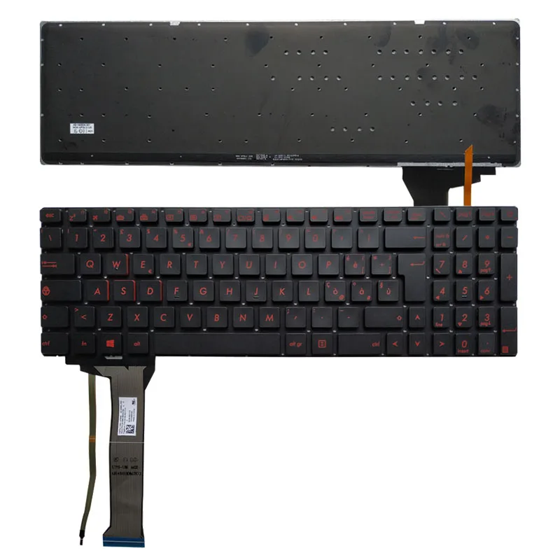 FOR ASUS GL752 GL752V GL752VL GL752VW GL752VWM Brazilian/German/Italian/Portuguese/Swiss/Turkish laptop backlit keyboard FOR ASUS GL752 GL752V GL752VL GL752VW GL752VWM Brazilian/German/Italian/Portuguese/Swiss/Turkish laptop backlit keyboard