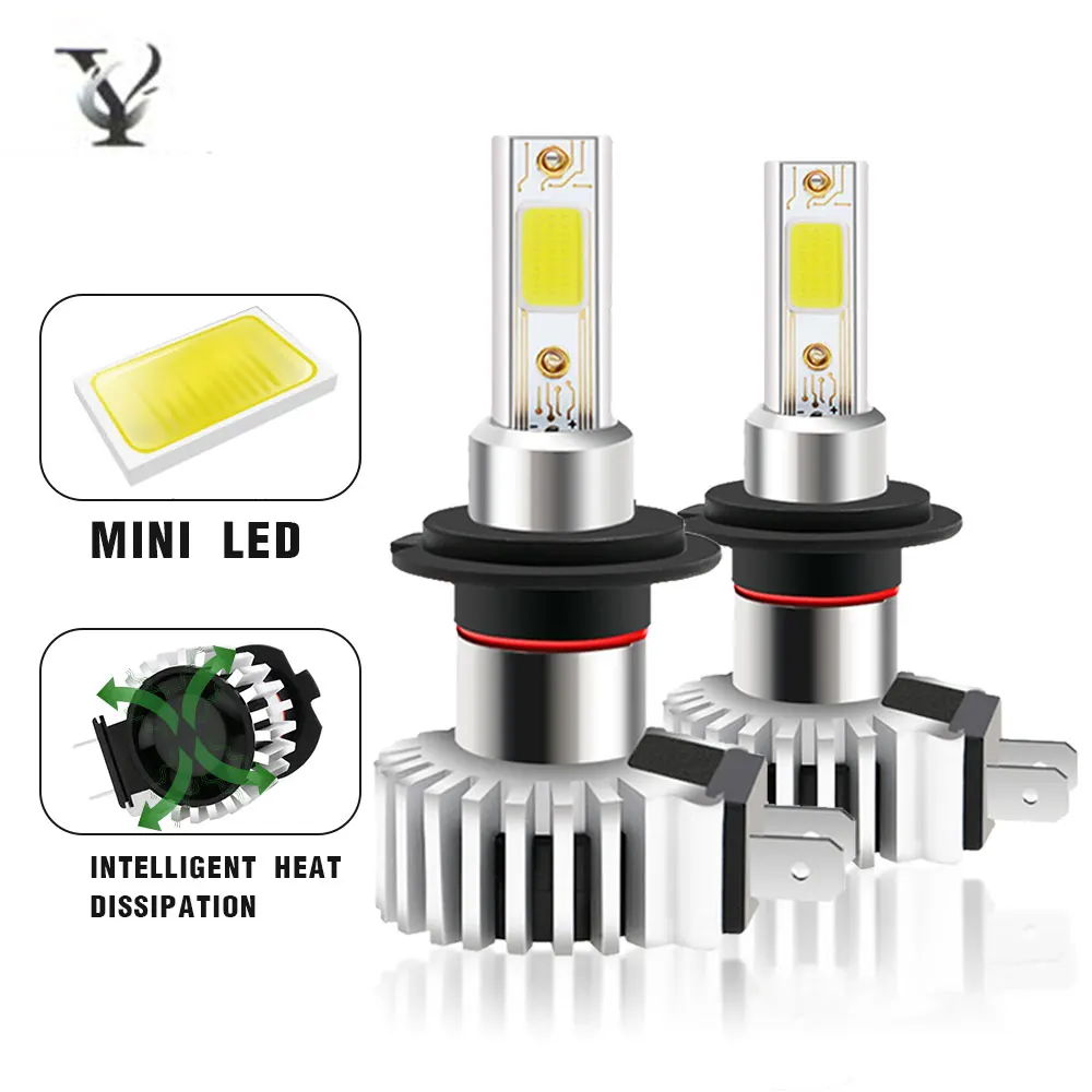 2Pcs H7 H4 Led Headlight COB Chip Mini Headlight Kit for High/Beam Bulb For Audi BMW Mercedes 9005 9006 Auto Lamp
2Pcs H7 H4 Led Headlight COB Chip Mini Headlight Kit for High/Beam Bulb For Audi BMW Mercedes 9005 9006 Auto Lamp