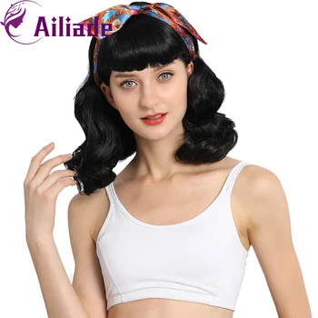 AILIADE New Type Short Wavy Black Pink Blonde Wigs With Bangs Cosplay Synthetic For Women Party Daily Heat Resistant False Hair
AILIADE New Type Short Wavy Black Pink Blonde Wigs With Bangs Cosplay Synthetic For Women Party Daily Heat Resistant False Hair