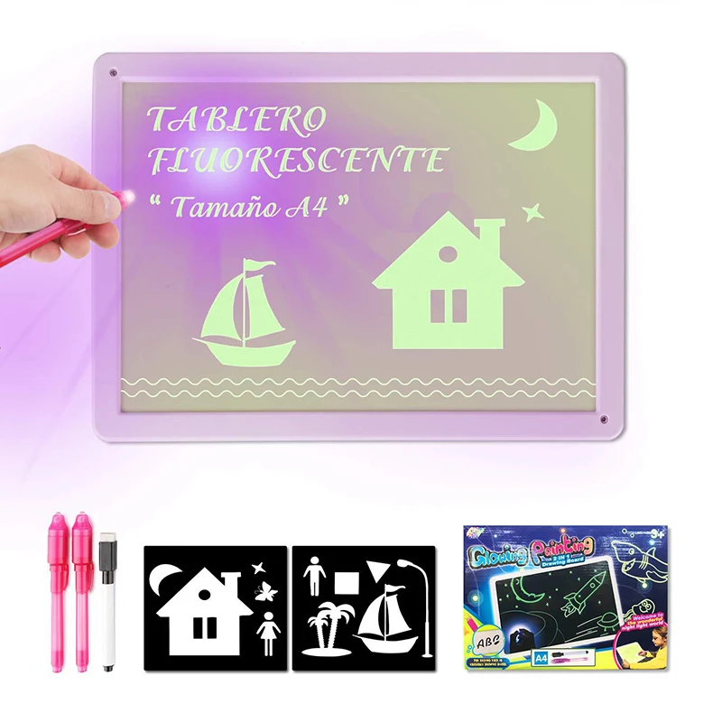 A3 A4 Light Luminous Drawing Board Kids Toy Tablet Draw In Dark Magic With Light-Fun Fluorescent Pen Children Educational Toy
A3 A4 Light Luminous Drawing Board Kids Toy Tablet Draw In Dark Magic With Light-Fun Fluorescent Pen Children Educational Toy