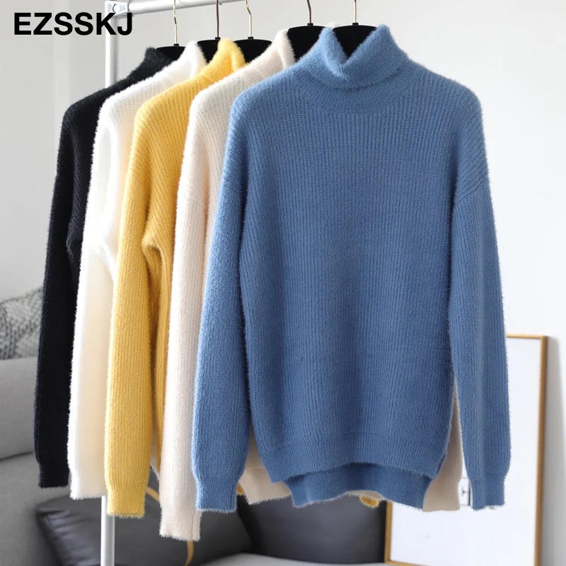 2020 autumn winter oversize turtlenect thick wool cashmere sweater pullovers women long sleeve female casual big sweater jumper 2 H1e5dba940f924f39bf5135d01350416fA