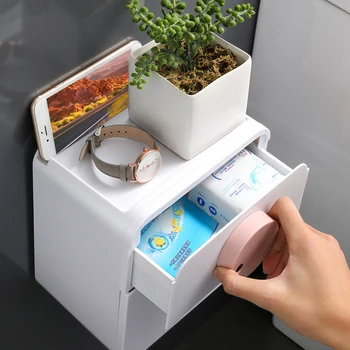 Plastic Toilet Paper Holder Bathroom Double Paper Tissue Box Wall Mounted Paper Shelf Storage Box Toilet Dispenser Home Storage
Plastic Toilet Paper Holder Bathroom Double Paper Tissue Box Wall Mounted Paper Shelf Storage Box Toilet Dispenser Home Storage
