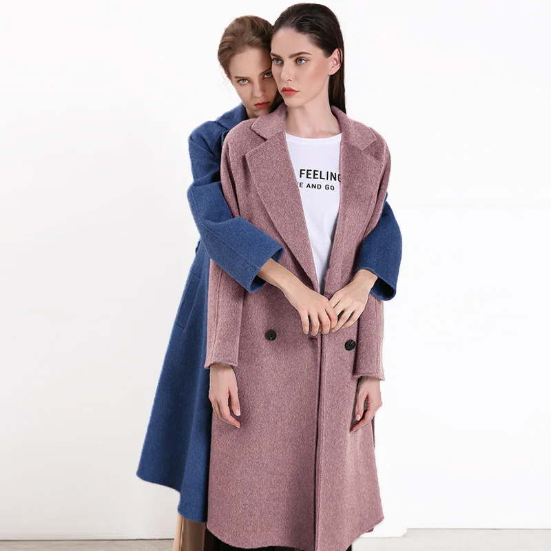 long woolen blends cashmere coats for women 2019 autumn winter ladies jackets plus size overcoat double sided navy purple
long woolen blends cashmere coats for women 2019 autumn winter ladies jackets plus size overcoat double sided navy purple