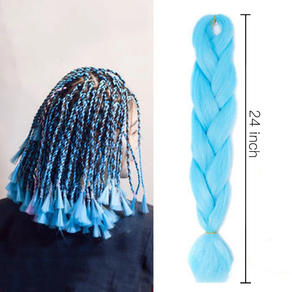 LiangMo 24 inch Ombre Colored Crochet Hair Extensions Heat Resistant Synthetic Crochet Braids Jumbo Braiding Hair Bundle
LiangMo 24 inch Ombre Colored Crochet Hair Extensions Heat Resistant Synthetic Crochet Braids Jumbo Braiding Hair Bundle